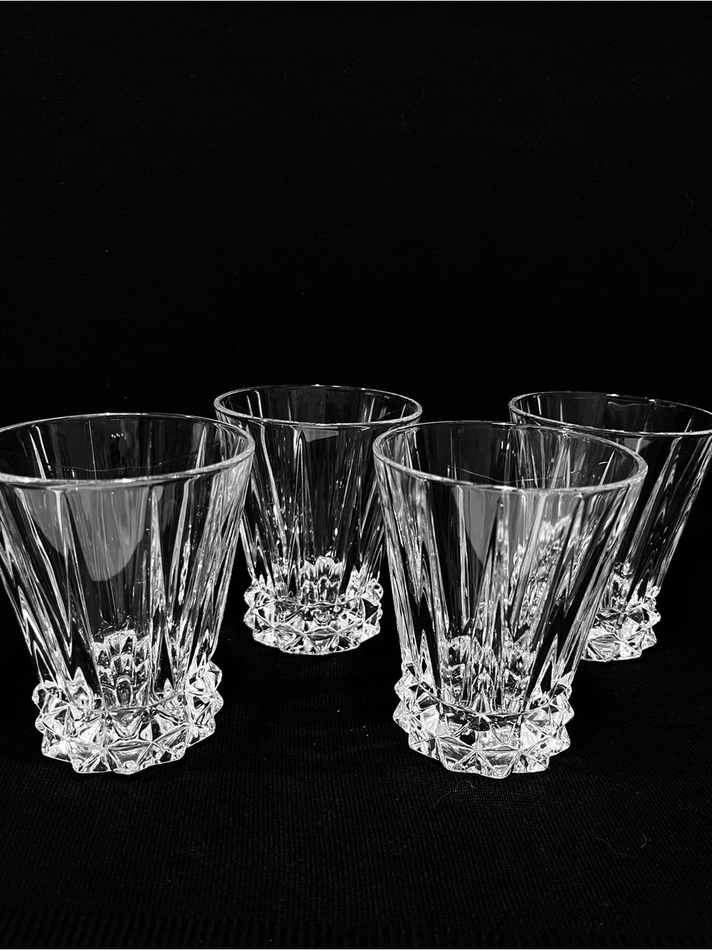 Vintage Rosenthal Blossom Germany Double Old Fashioned Glasses Set of 4
